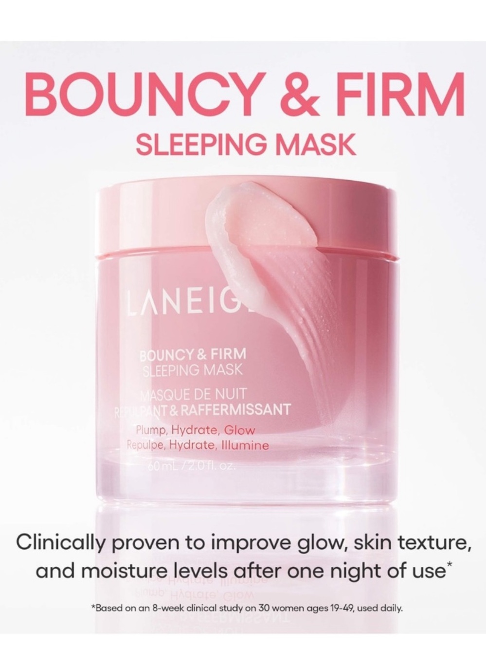 NEW LANEIGE Bouncy & Firm Sleeping Mask - 60ml - Picture 3 of 5